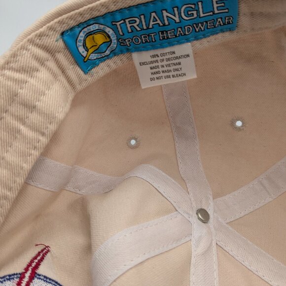 Beige NASA Hat Triangle Sport Headwear Embroidered Logo - Picture 7 of 9